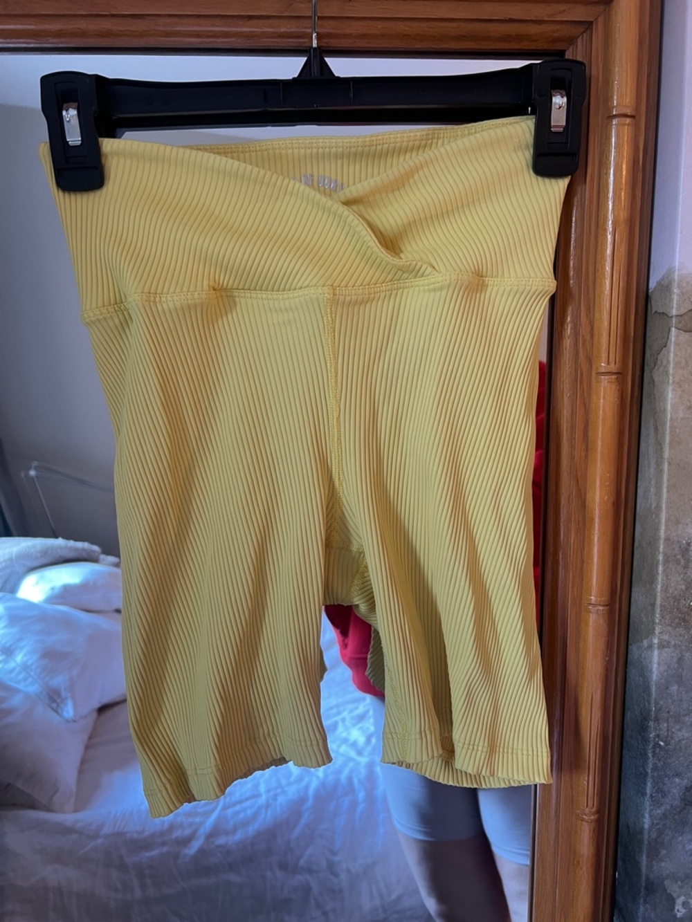 Year‎ of Ours Ribbed High-Waist Lemon Bike Shorts